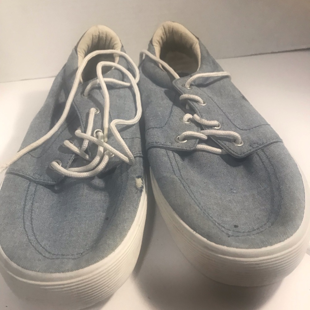 Casual Blue Canvas Sneakers